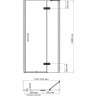 Душевая дверь в нишу WASSERKRAFT ALLER BLACK MATT 10H05L/R BLACK MATT 120 см 10H05LBlack Matt