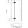Душевая дверь в нишу WASSERKRAFT ALLER BLACK MATT 10H05L/R BLACK MATT 120 см 10H05LBlack Matt