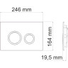 Система инсталляции для унитазов WASSERKRAFT GLAN 66TLT.010.ME.WH.BN01
