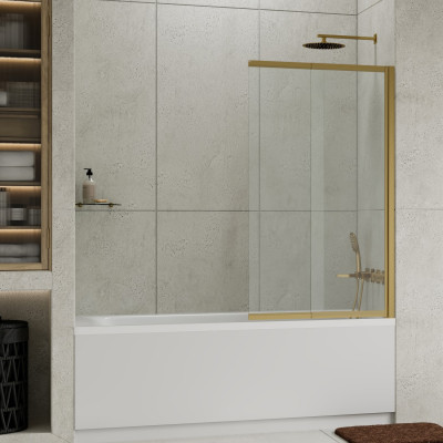 Стеклянная шторка на ванну WASSERKRAFT SCHUNTER 82S02-80
